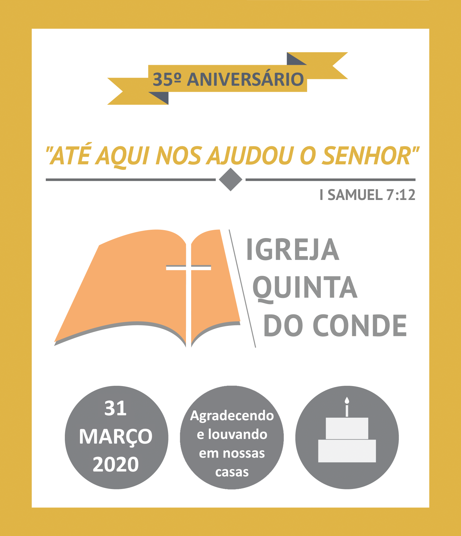 Agradeçamos ao Senhor e louvemo-Lo por nos ter convedido mais um ano como Seus embaixadores neste mundo