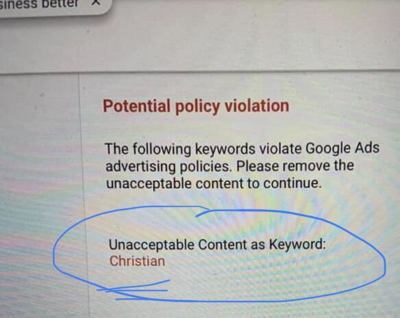A Google padece de Cristofobia