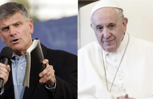 Franklin Graham mostra pelas Escrituras que Papa está errado.