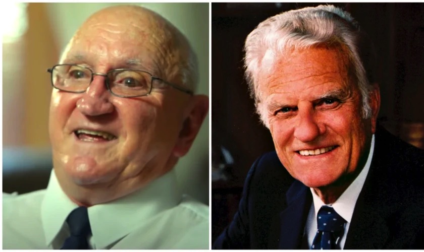 George Palmer e o evangelista Billy Graham. (Foto: Reprodução / AEBG)