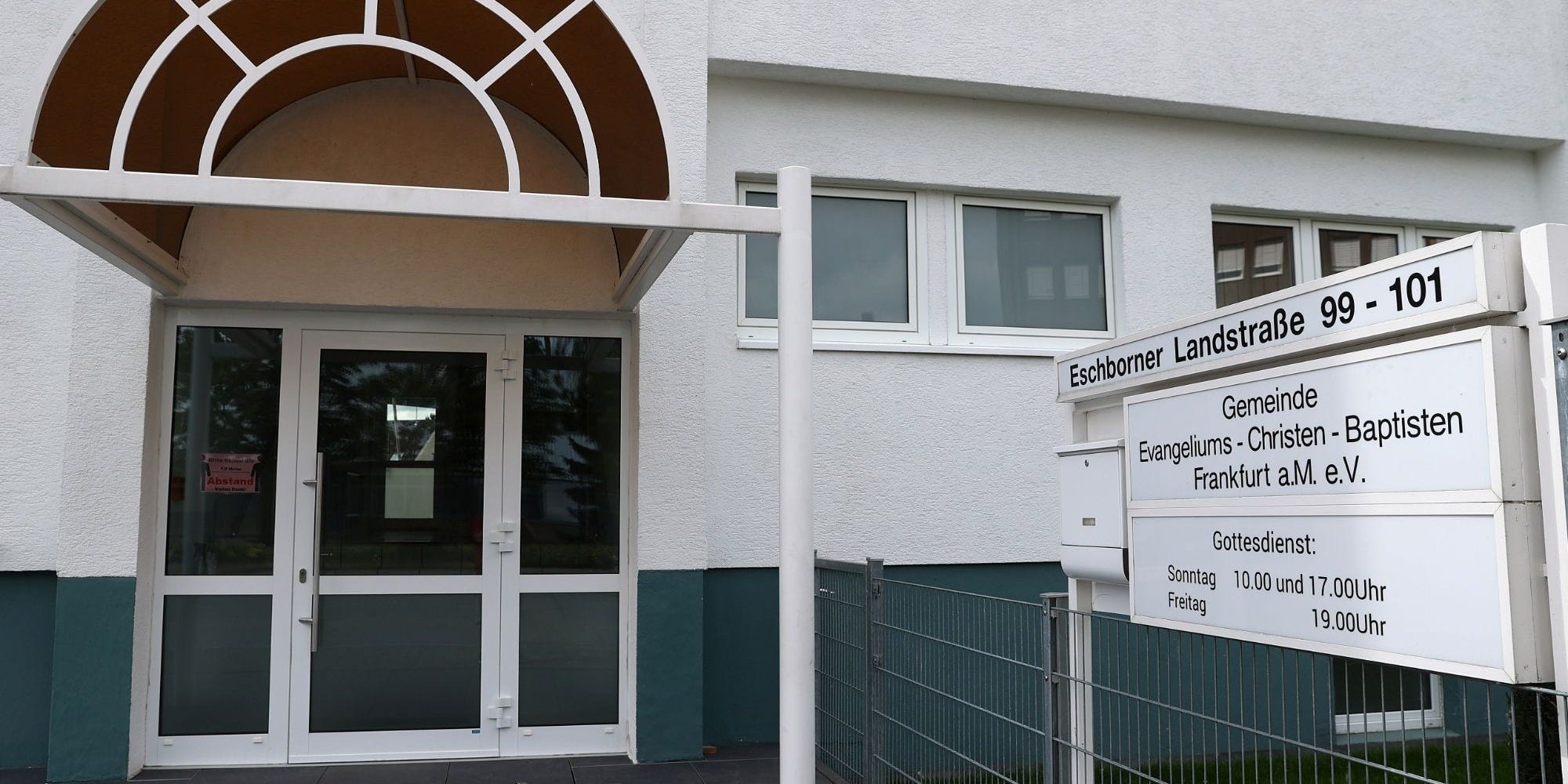 Entrada das instalações da Igreja Batista de Frankfurt