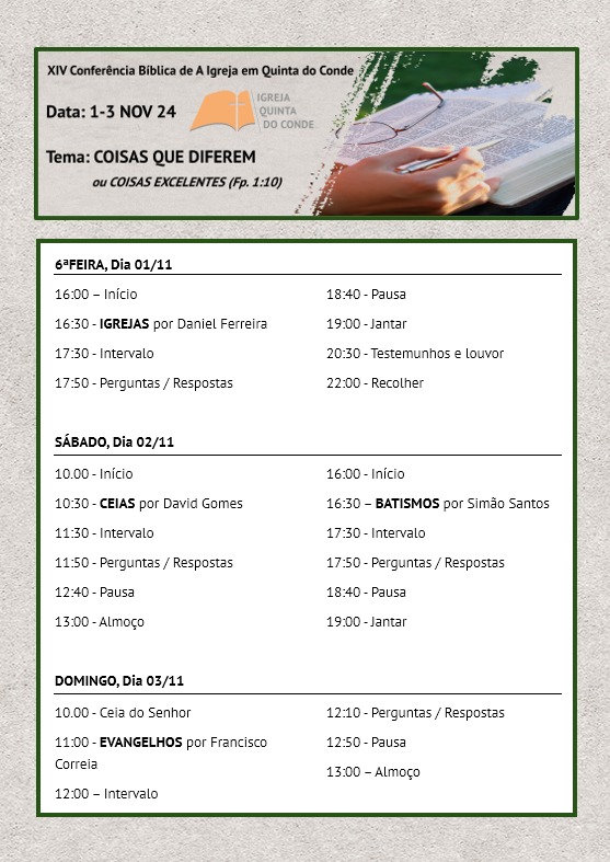 Programa da XIV conferência