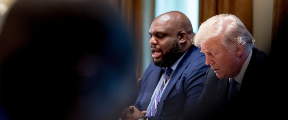 Trump pray with black pastors