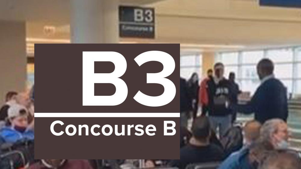 O momento do que aconteceu no aeroporto