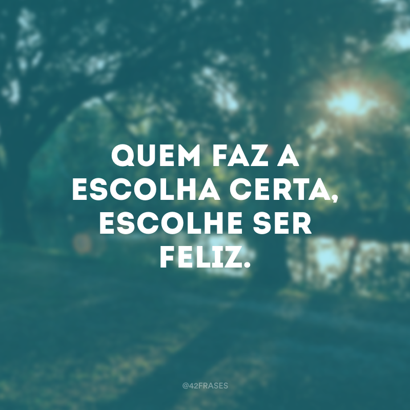 Escolhe, e quanto antes!