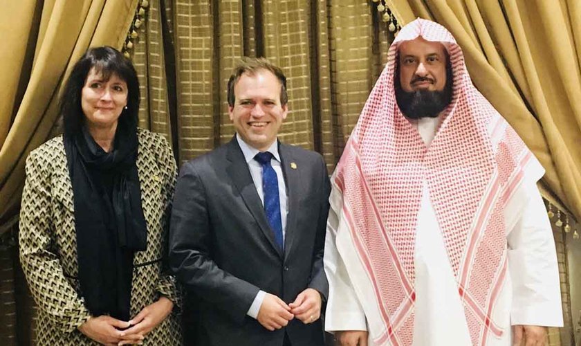 Delegação dos EUA com o Sheikh Abdullah Al-Sanad eua e arabia saudita1