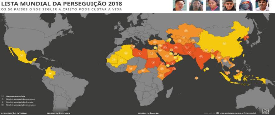 lista mundial de perseguicao 2018