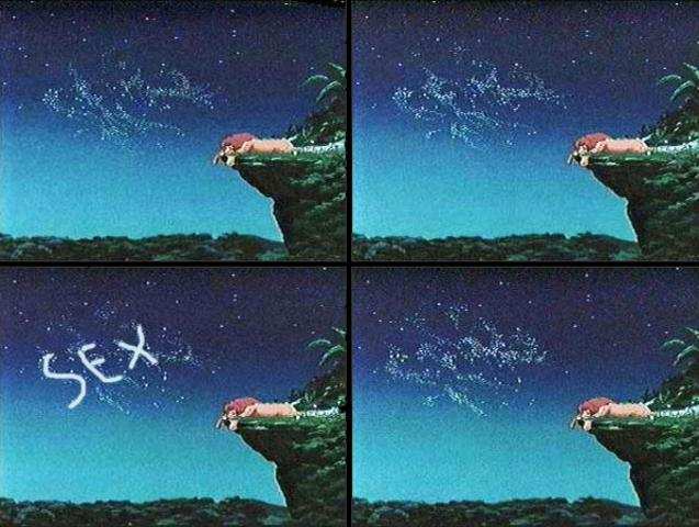 As mensagens subliminares são bem intencionais. Os pais devem ter cuidado, especialmente  no que dão aos filhos para ver.