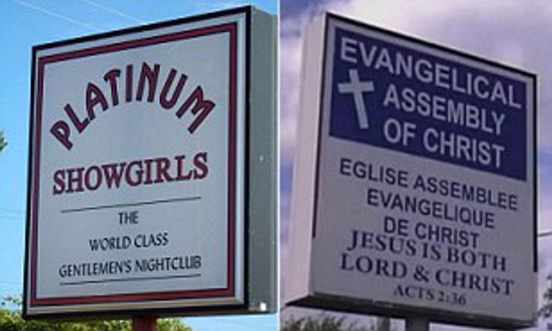 o espaço do Showgirls Platinum é agora de uma igreja