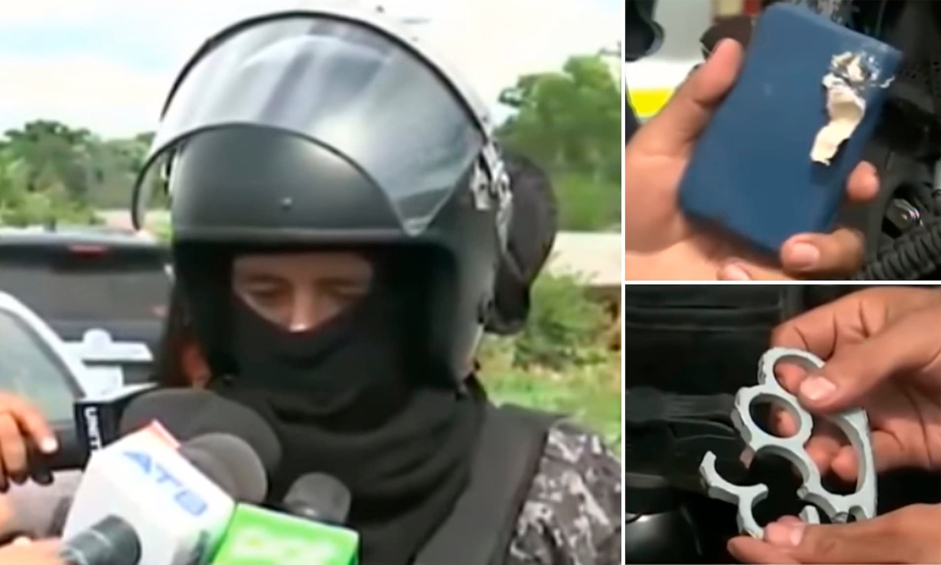 Novo Testamento de bolso do polícia baleado, que lhe salvou a vida