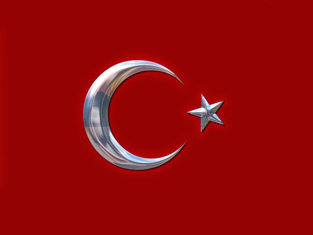 Bandeira da Turquia cromada