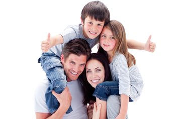 Verdadeira família - Pai, Mãe e filhos