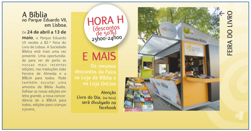 Sociedade Bíblica na Feira do Livro Sociedade Bíblica na Feira do Livro