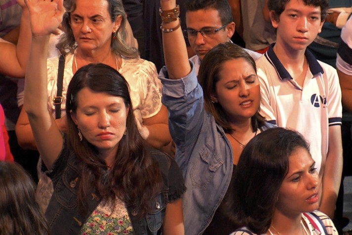 Imagem na ação evangelística no Brasil na campanha de Franklin Graham