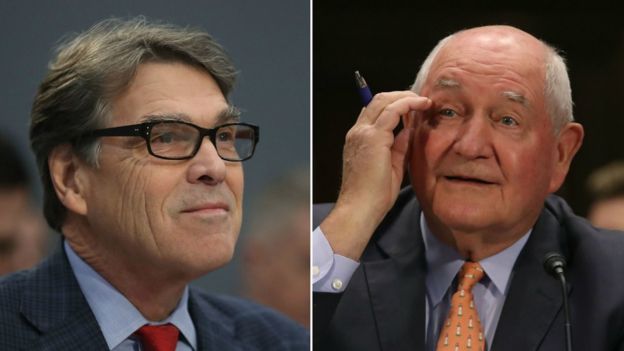 O secretário de energia, Rick Perry, e o de Agricultura, Sonny Perdue, também são integrantes do grupo que estuda a Bíblia 100562327 perry perdue