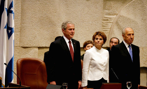 George Bush no Knesset (Parlamento) em Israel