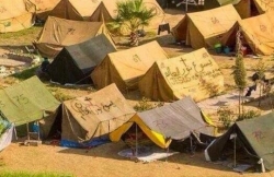 Tendas dos refugiados Cristãos