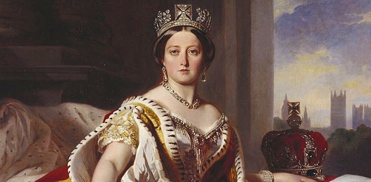 A rainha Vitória na sua coroação